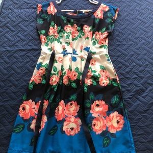 Navy Floral Dress